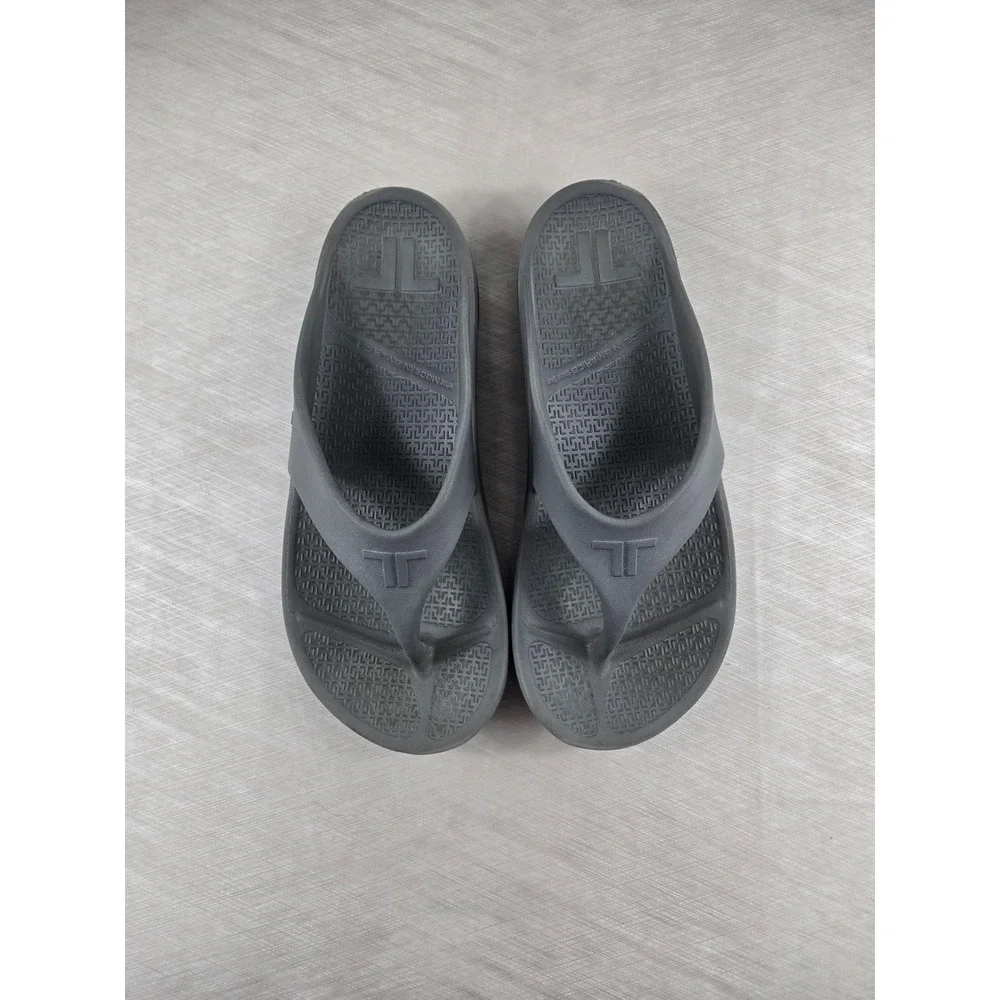 Telic Energy Flip Flops Slate Grey Recovery Sandals Made in USA Mens M Womens L